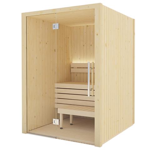 SaunaLife Xperience-Series Model X2 Indoor Sauna DIY Kit w/LED Light System - 1 to 2 Person Sauna