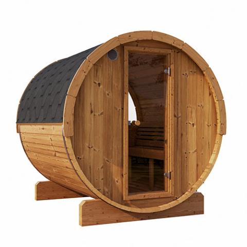 SaunaLife Ergo-series Model E7W - 4 Person Sauna Barrel with rear Window