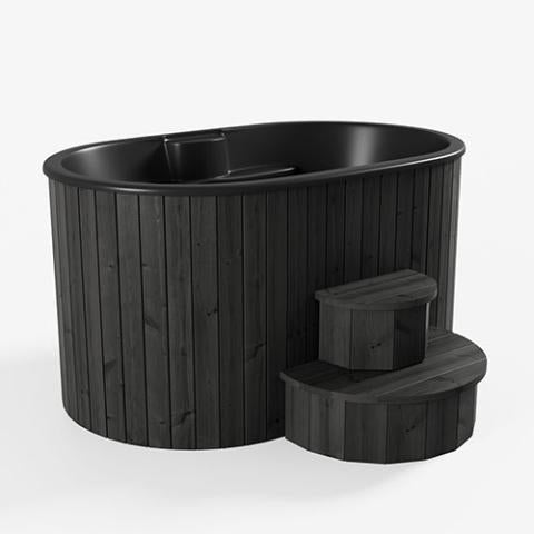 SaunaLife Model S2B, 2-Person Cold/Hot Immersion Tub, Black