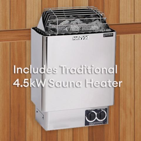 Finnmark FD-5 Trinity XL Infrared & Steam Sauna Combo - 4 Person Sauna