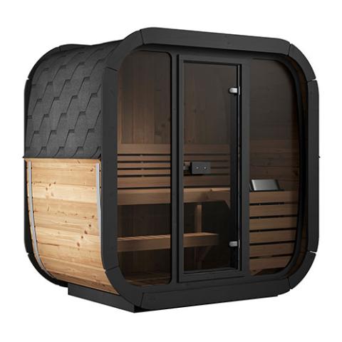 SaunaLife Model CL4G Cube-Series - 3 Person Sauna with glass front