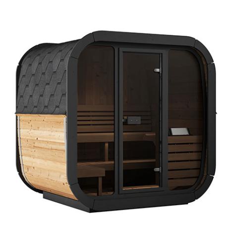SaunaLife Model CL5G Cube-series - 4 Person Sauna with glass front