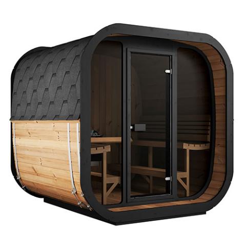 SaunaLife Model CL7G Cube-series 6-Person Sauna with Glass Front