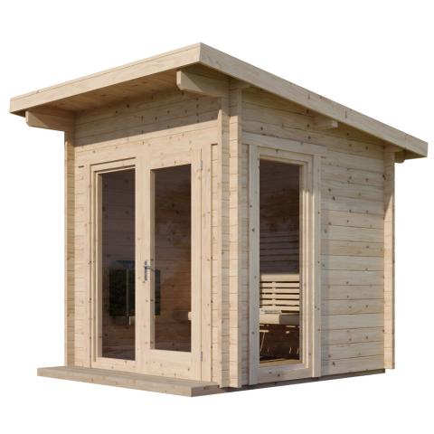 SaunaLife Garden-Series Model G4 Outdoor Home Sauna Kit - 6 person Sauna