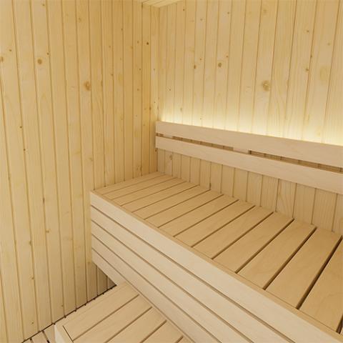 SaunaLife Xperience-Series Model X2 Indoor Sauna DIY Kit w/LED Light System - 1 to 2 Person Sauna