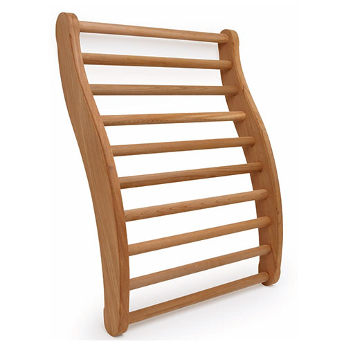Finnmark Ergonomic Cedar Backrest; Canadian Red Cedar Ergonomic S-Shape Sauna Backrest