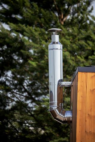 HUUM Thru-Wall Chimney Kit - Sauna Wood Stove Chimney Set, Thru-Wall
