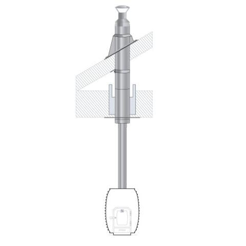 HUUM Chimney Thru-Ceiling Kit - Sauna Wood Stove Chimney Set, Thru-Ceiling