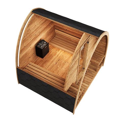SaunaLife Garden-Series Model G3 - Outdoor Home Sauna Kit - Up to 6 persons