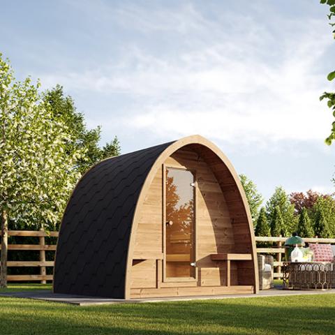 SaunaLife Garden-Series Model G3 - Outdoor Home Sauna Kit - Up to 6 persons