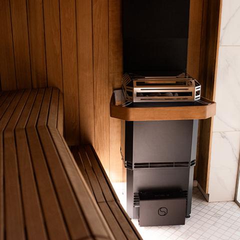 Saunum AIR L 10 - Air Series, 9.8kW Sauna Heater w/Climate Equalizer, Black