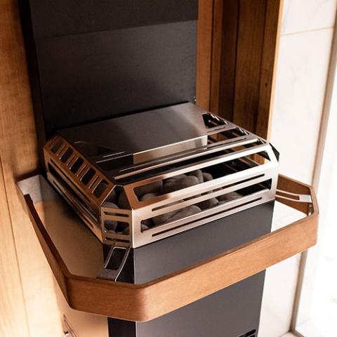 Saunum AIR L 10 - Air Series, 9.8kW Sauna Heater w/Climate Equalizer, Black