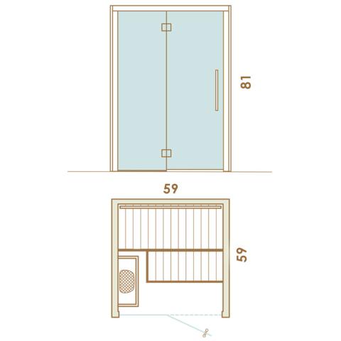 Auroom Cala Glass - Aspen - Up to 4-person