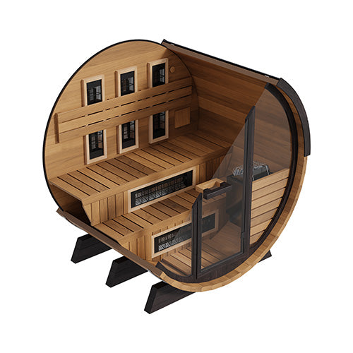 Finnmark Cedar Combination Barrel Sauna FD-6 - 4 Person