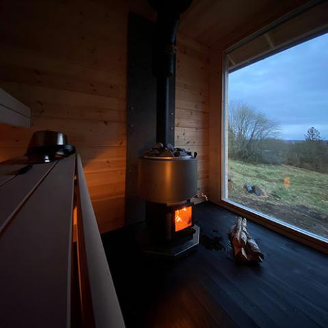 Narvi Luosto VS Wood-Burning Sauna Stove, Watertank, 16kW
