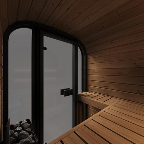 NEW!!! SaunaLife Model CL3G Cube - 2 Person Sauna with glass front