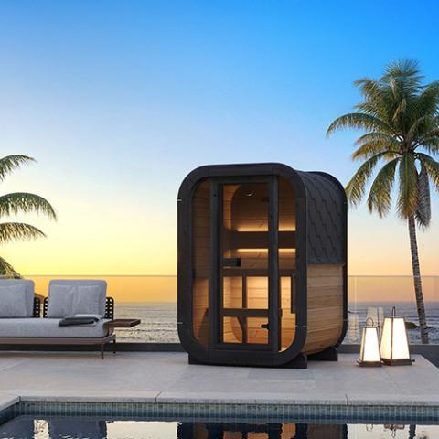 NEW!!! SaunaLife Model CL3G Cube - 2 Person Sauna with glass front