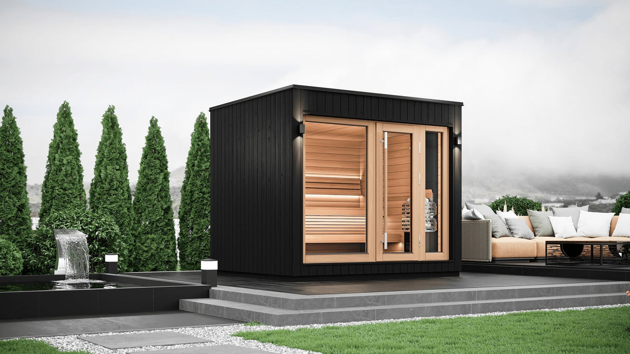 SaunaLife Garden-series Model G7 Pre-Assembled Outdoor Home Sauna - 6 person Sauna