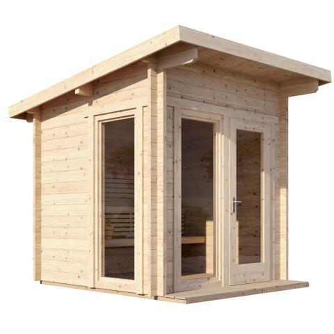 SaunaLife Garden-Series Model G4 Outdoor Home Sauna Kit - 6 person Sauna